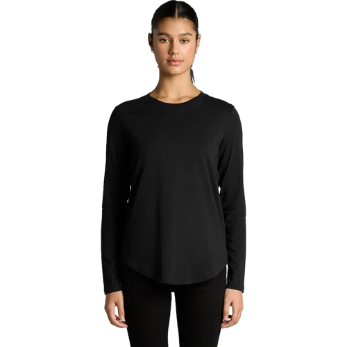 Womens Maple Curve Long Sleeve Tee Model image
