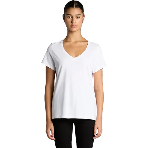 Womens Maple V Neck Tee Model image