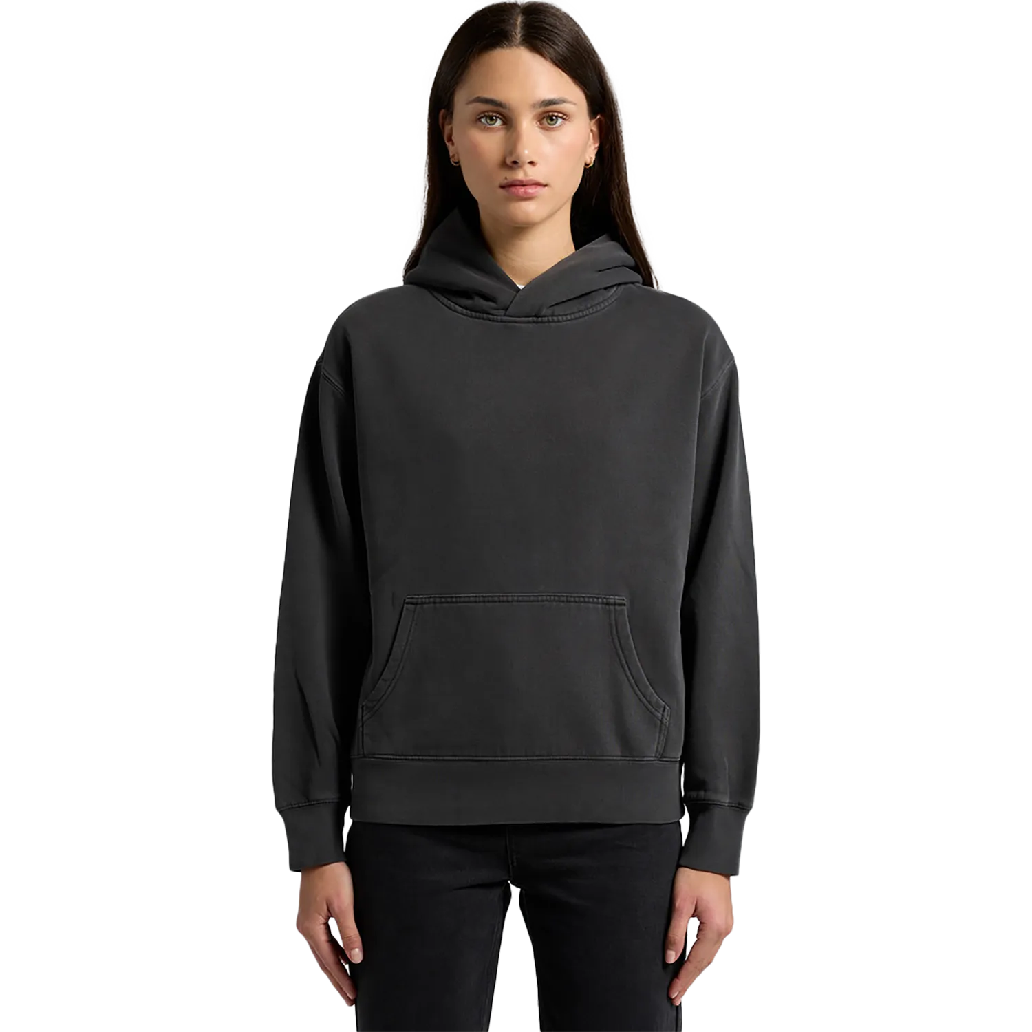 Womens Relax Faded Hood Model image