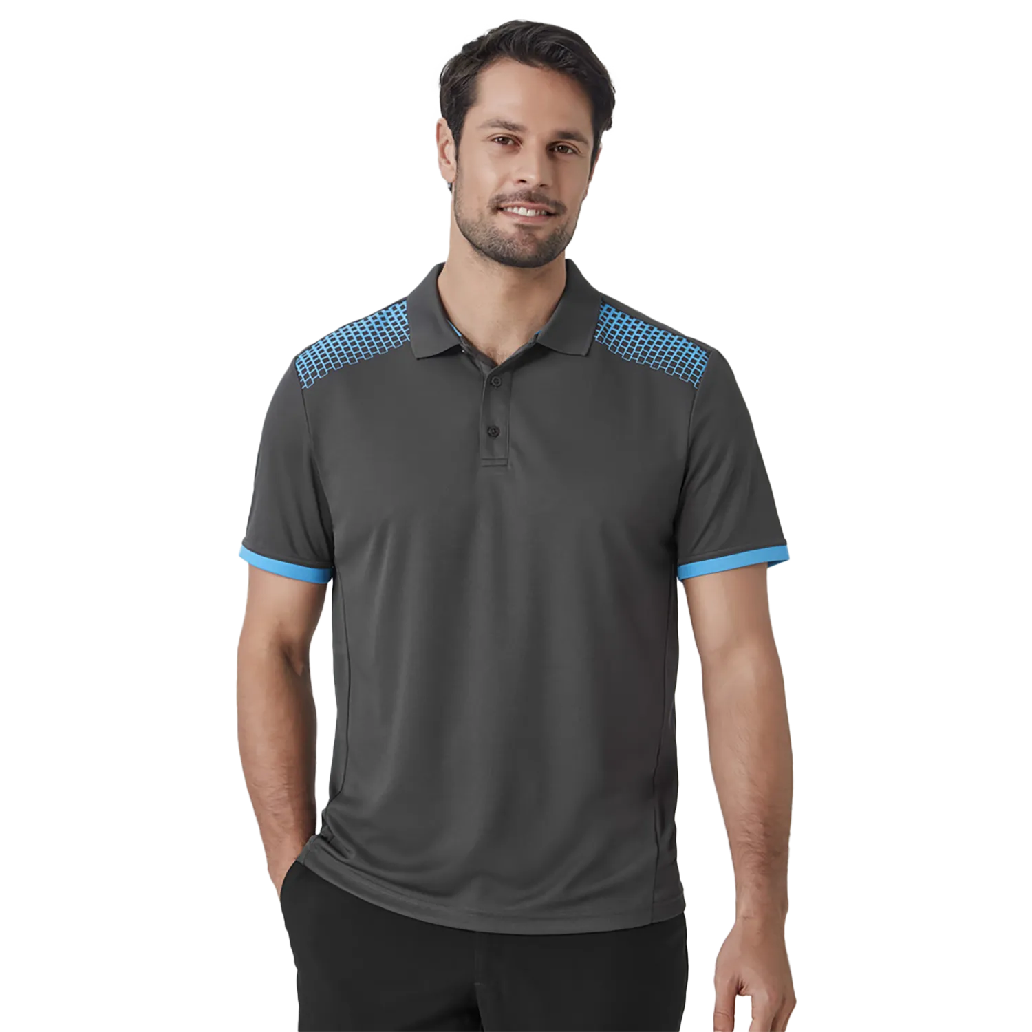 Mens Galaxy Short Sleeve Polo Model image
