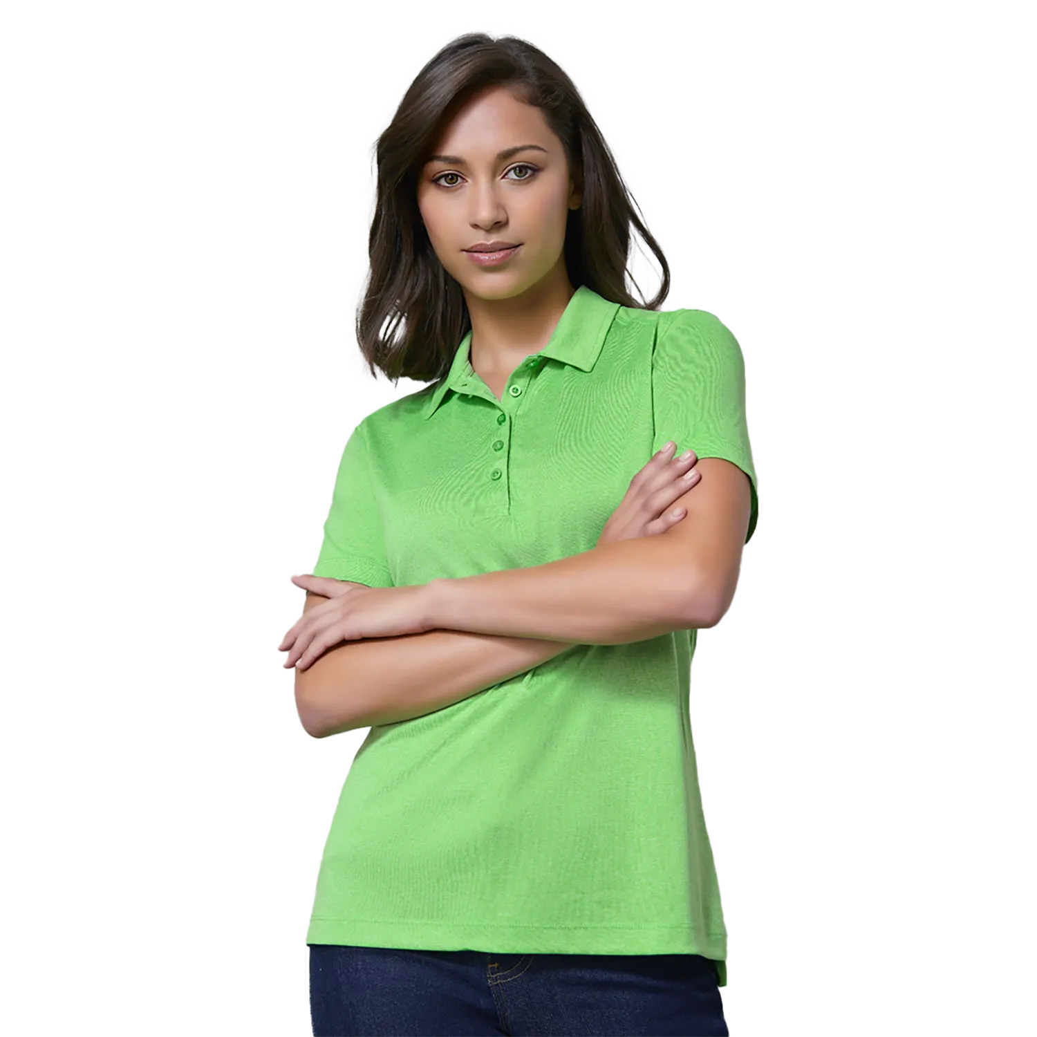 Womens Aero Short Sleeve Polo Model image