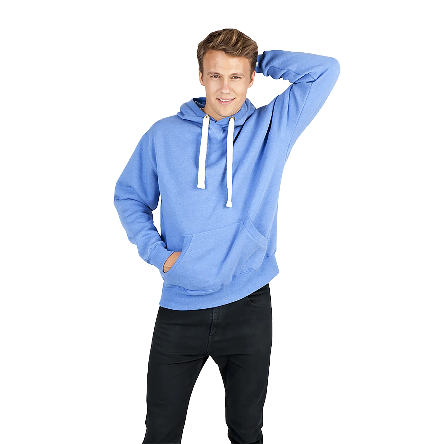 Men's Brushed Heavy Fleece Hoodie Model image