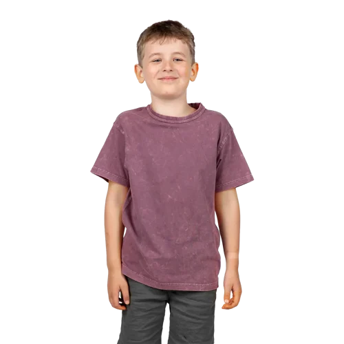 Kid's Stone Wash Tee Model image