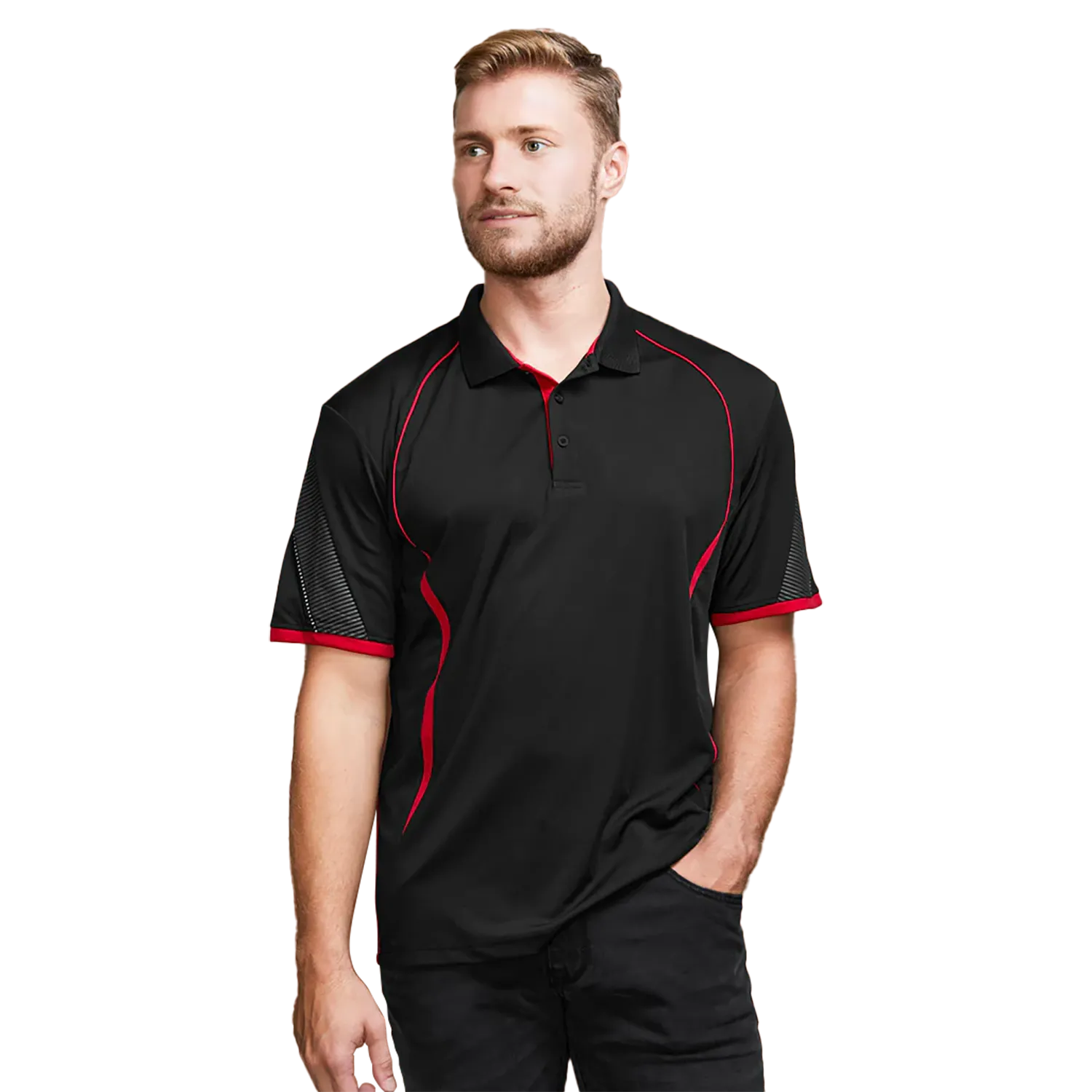 Mens Razor Short Sleeve Polo Model image