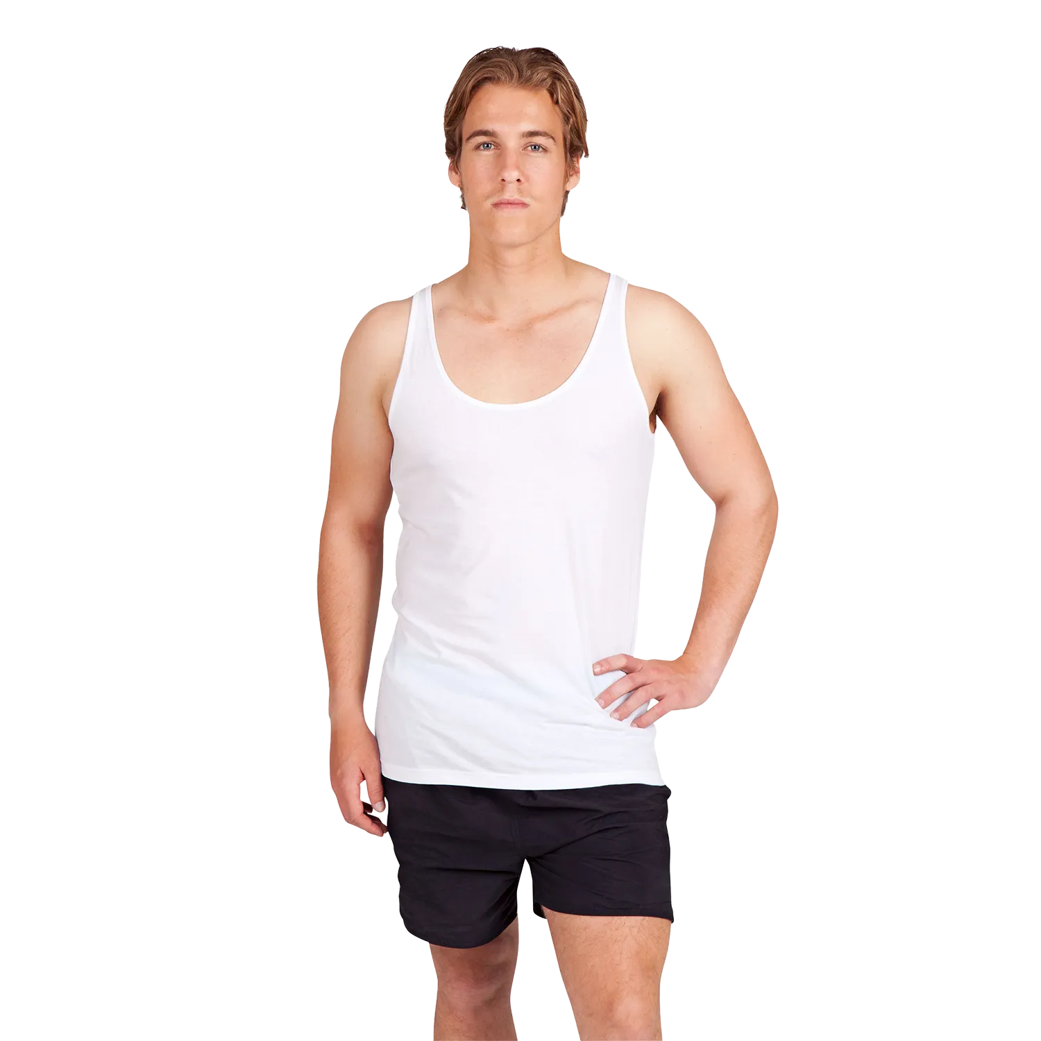 Men's American Style Singlet Model image
