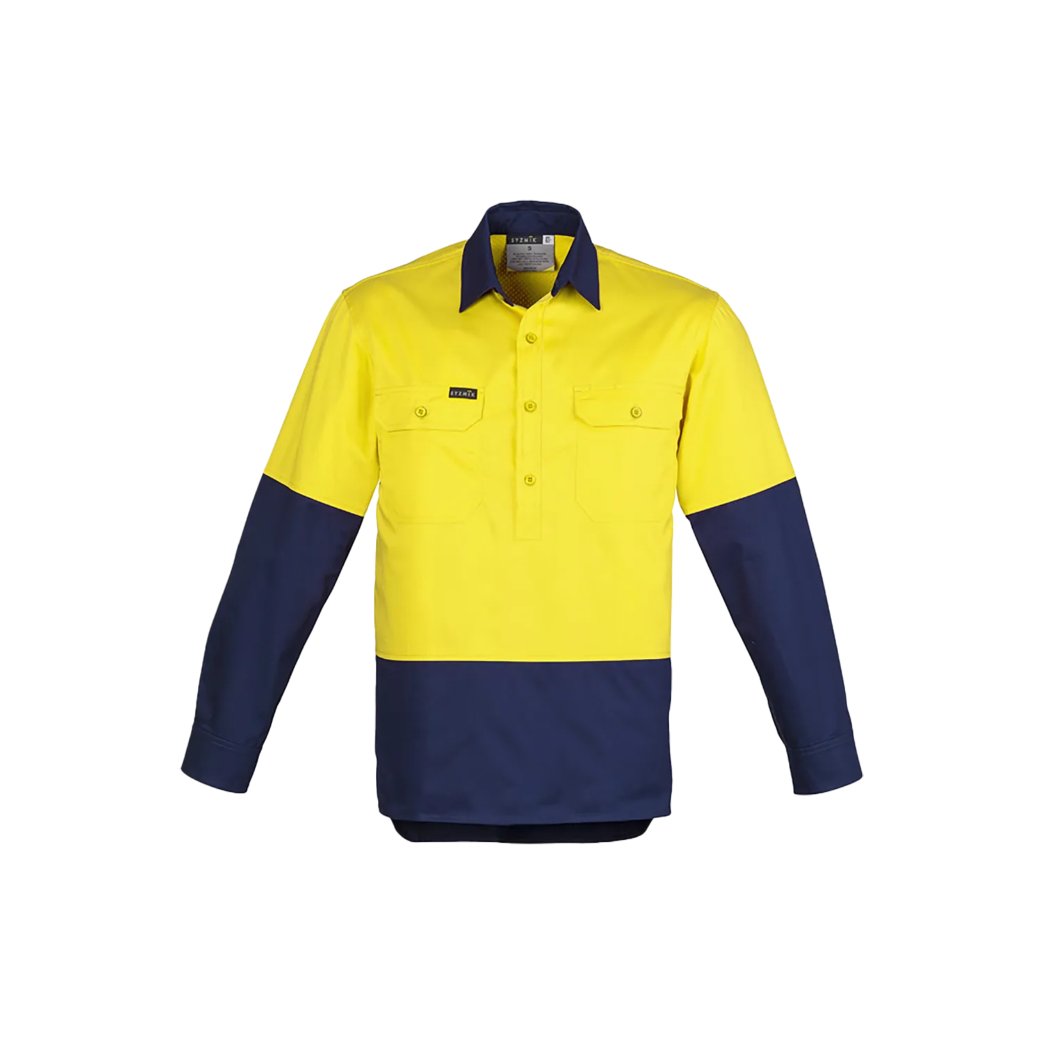 Mens Closed Front Long Sleeve Shirt Model image