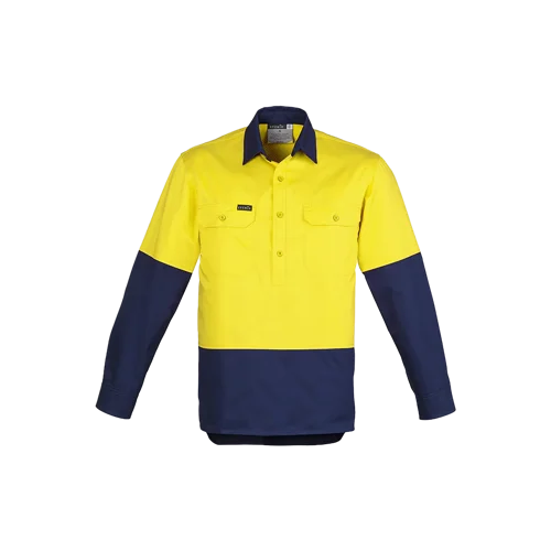 Mens Closed Front Long Sleeve Shirt Model image