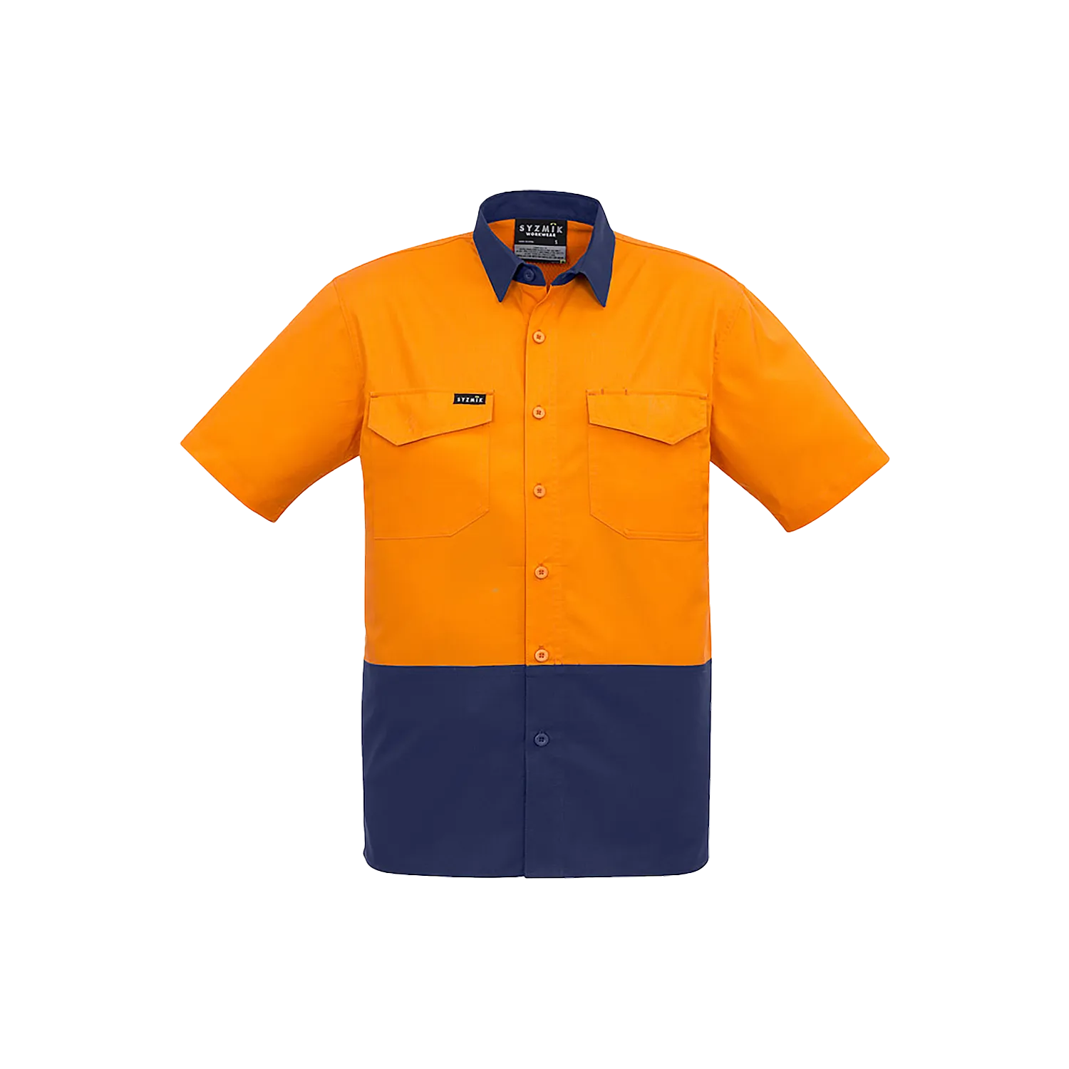 Mens Rugged Cooling Hi Vis Short Sleeve Shirt Model image